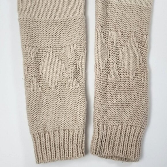 TNA Women's Knit Cream Taupe Lambs Wool Cowichan Zip Up Cardigan Pockets Size S - Picture 7 of 15